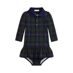 Ralph Lauren Tartan Plaid Stretch Mesh Polo Dress & Bloomer